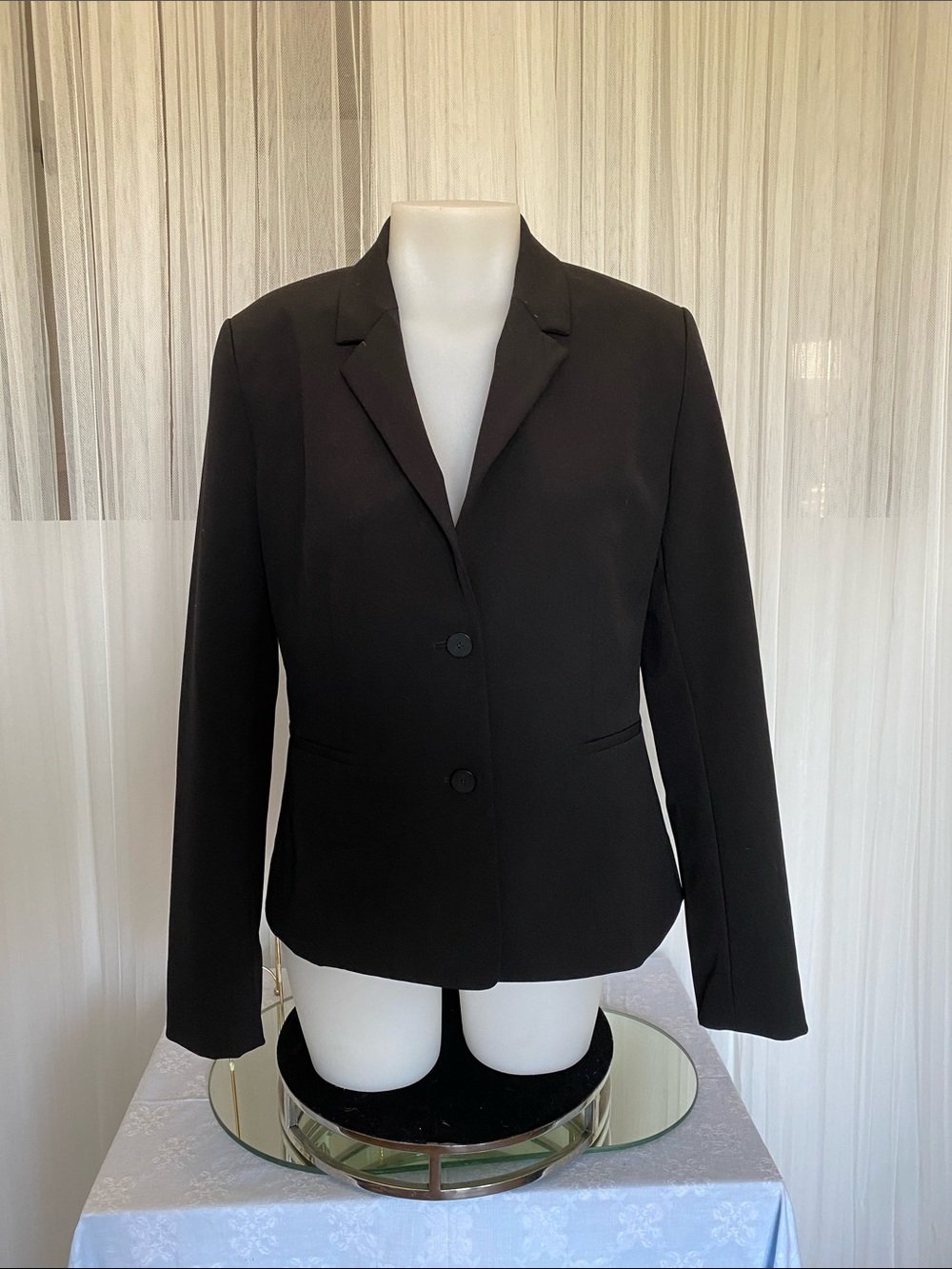 Theory Black Women's Two-Button Blazer Size 10